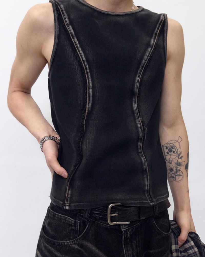 【BLR BLUER】Line Cut Sleeveless