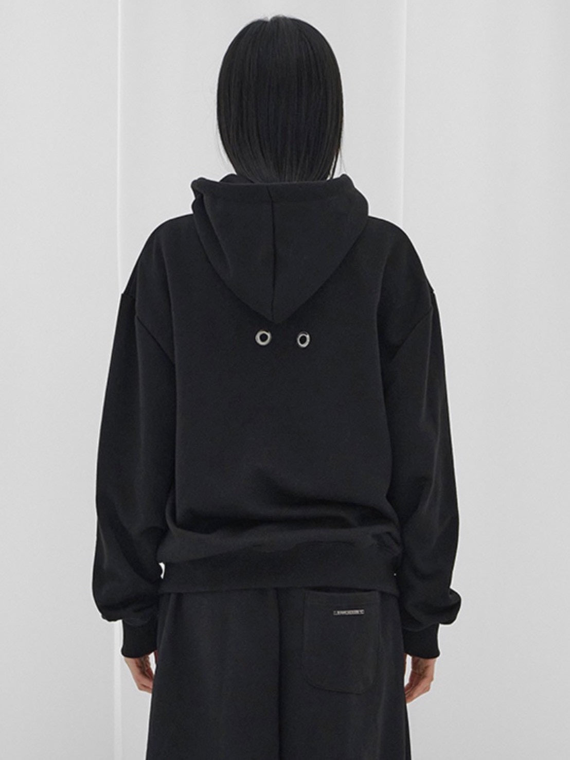 【FANCY CLUB】BIG CROSS EYELET HOODED ZIP-UP
