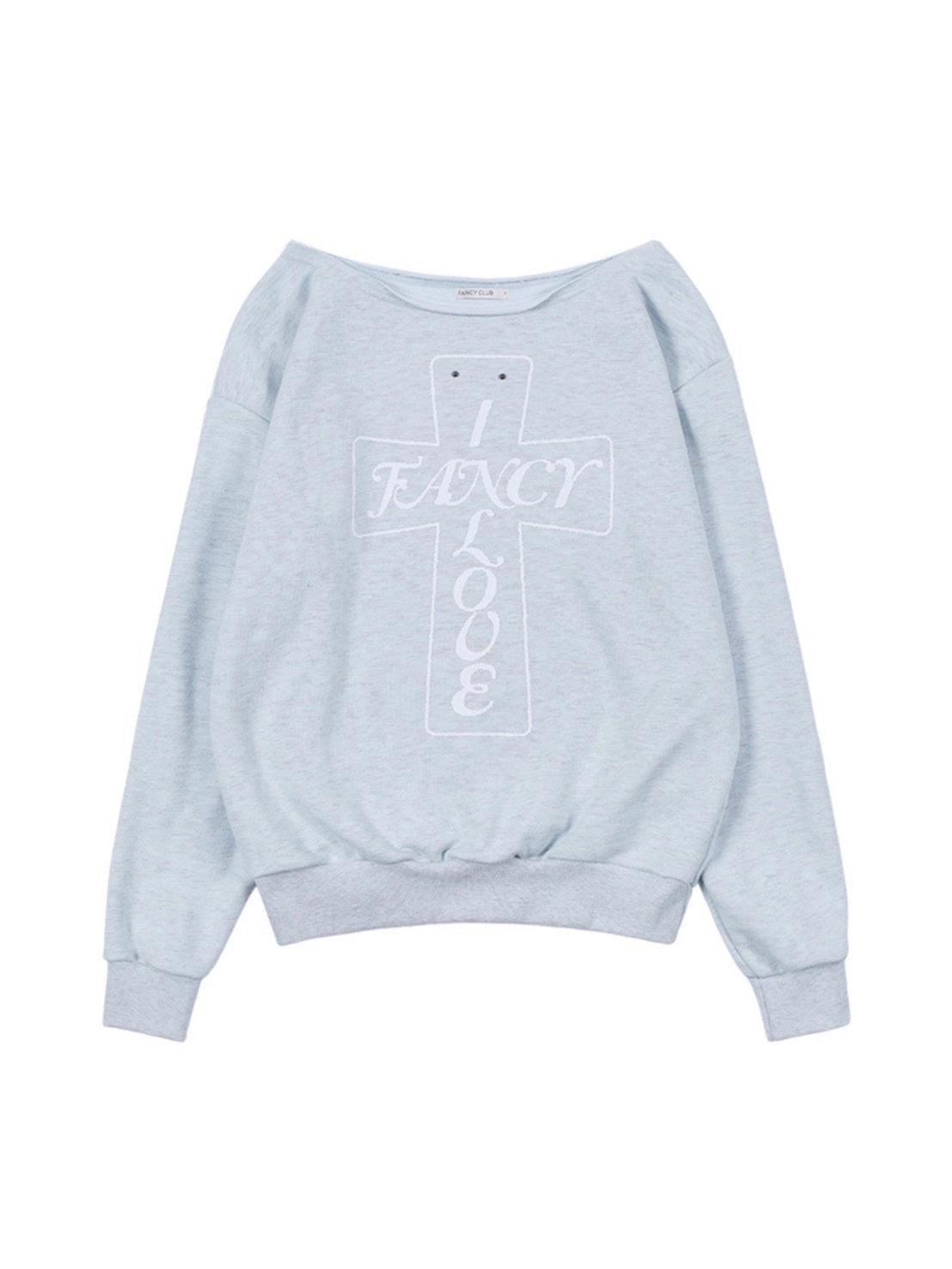 【FANCY CLUB】FROSS OFF-SHOULDER SWEATSHIRT
