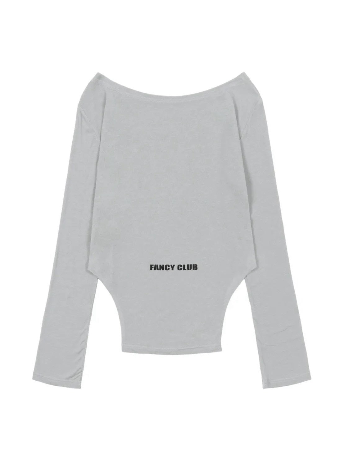 【FANCY CLUB】520 BOATNECK SHEER LONG SLEEVE