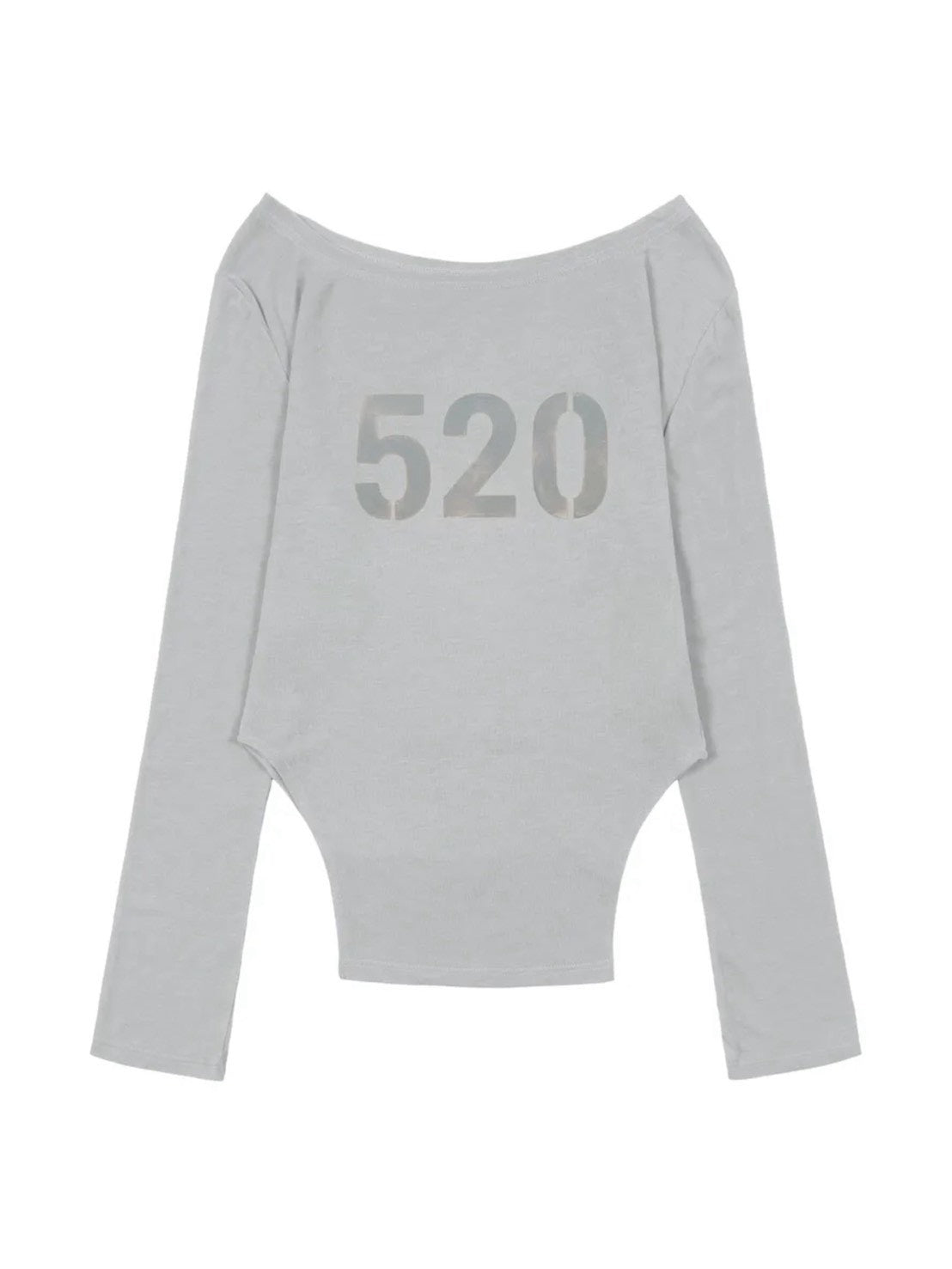【FANCY CLUB】520 BOATNECK SHEER LONG SLEEVE