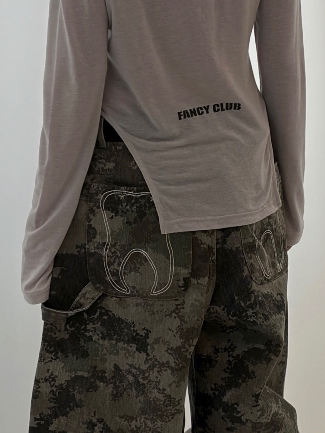 【FANCY CLUB】520 BOATNECK SHEER LONG SLEEVE