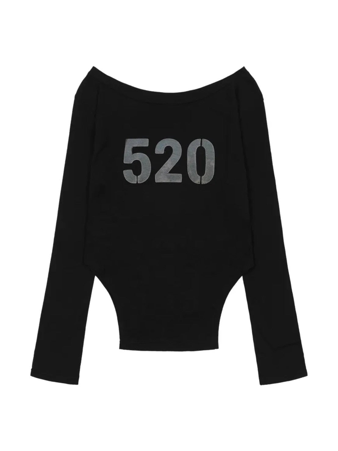 【FANCY CLUB】520 BOATNECK SHEER LONG SLEEVE