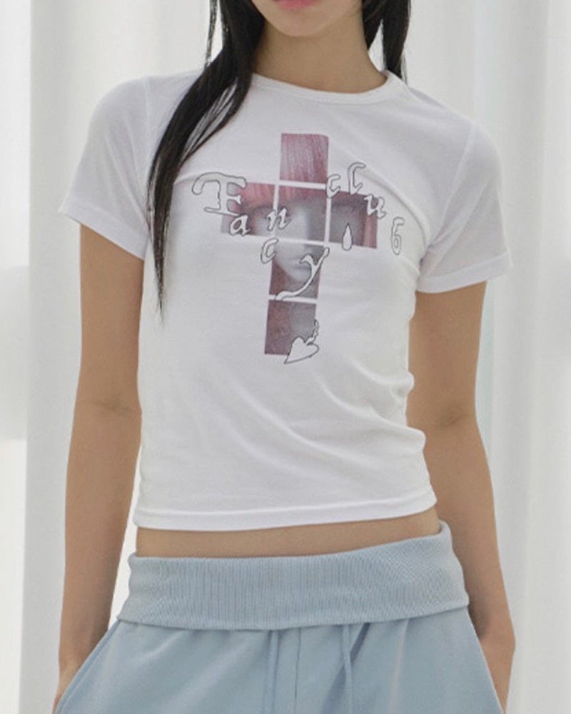 【FANCY CLUB】CROSS KIRA TEE
