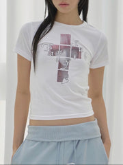 【FANCY CLUB】CROSS KIRA TEE