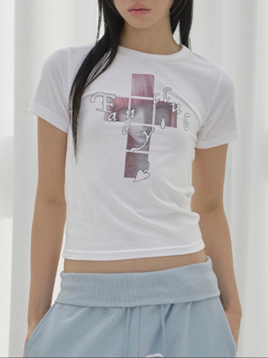 【FANCY CLUB】CROSS KIRA TEE