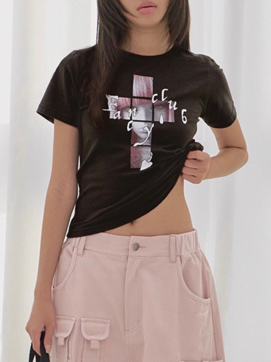 【FANCY CLUB】CROSS KIRA TEE