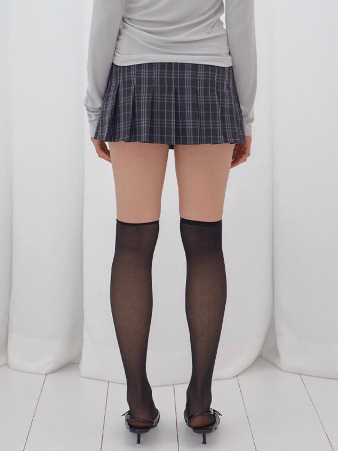 【FANCY CLUB】CHECK PLEATS WRAP SKIRT