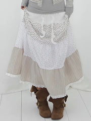 【FANCY CLUB】FLORAL LACE CANCAN LONG SKIRT