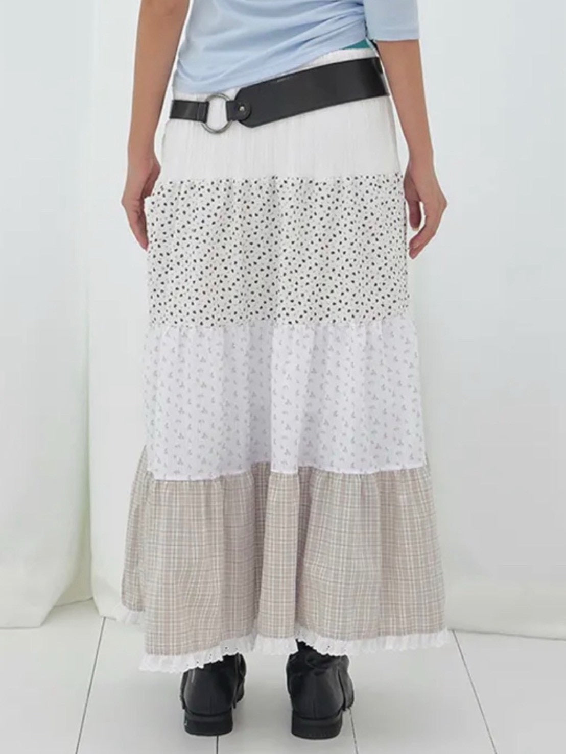 【FANCY CLUB】FLORAL LACE CANCAN LONG SKIRT