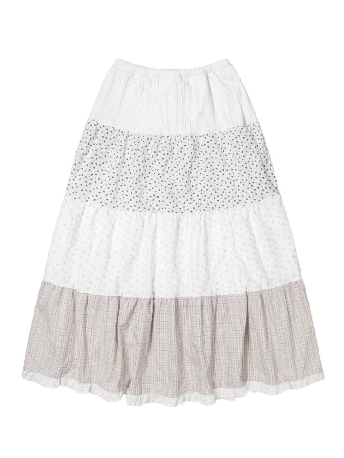 【FANCY CLUB】FLORAL LACE CANCAN LONG SKIRT