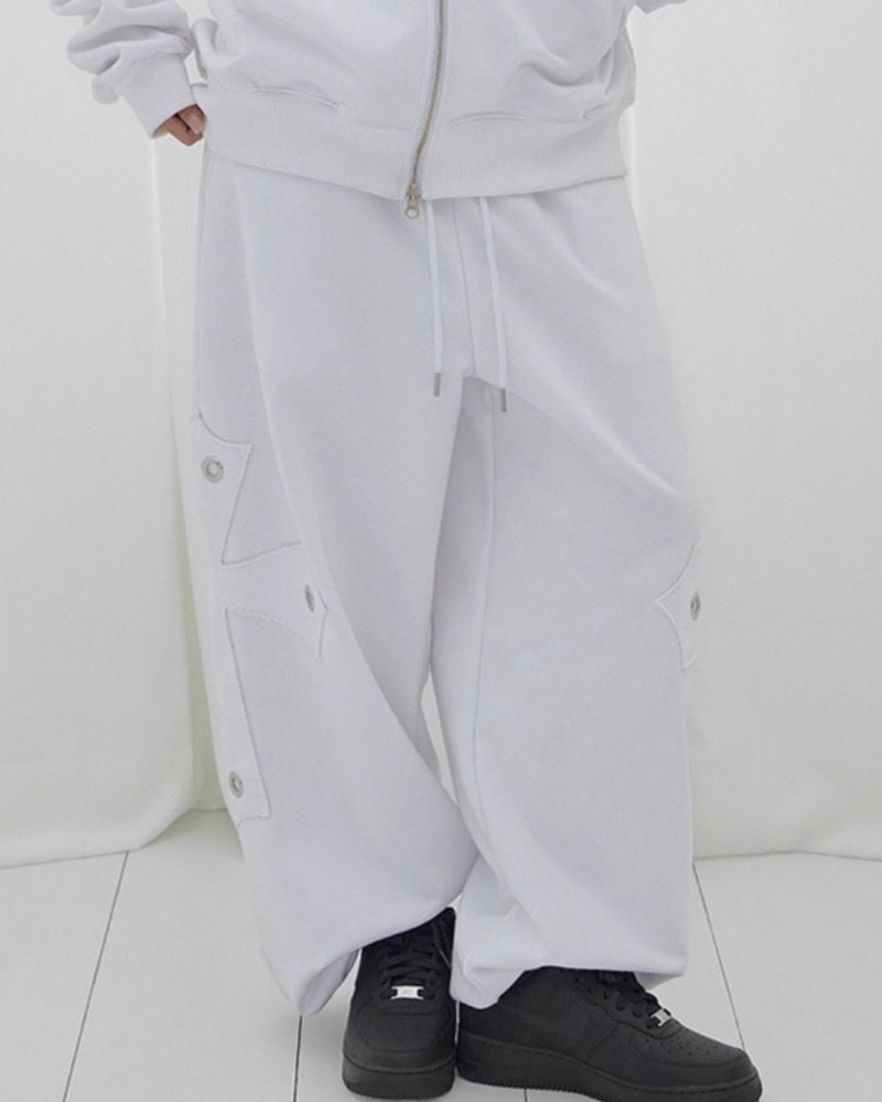 【FANCY CLUB】BIG CROSS EYELET SWEATPANTS