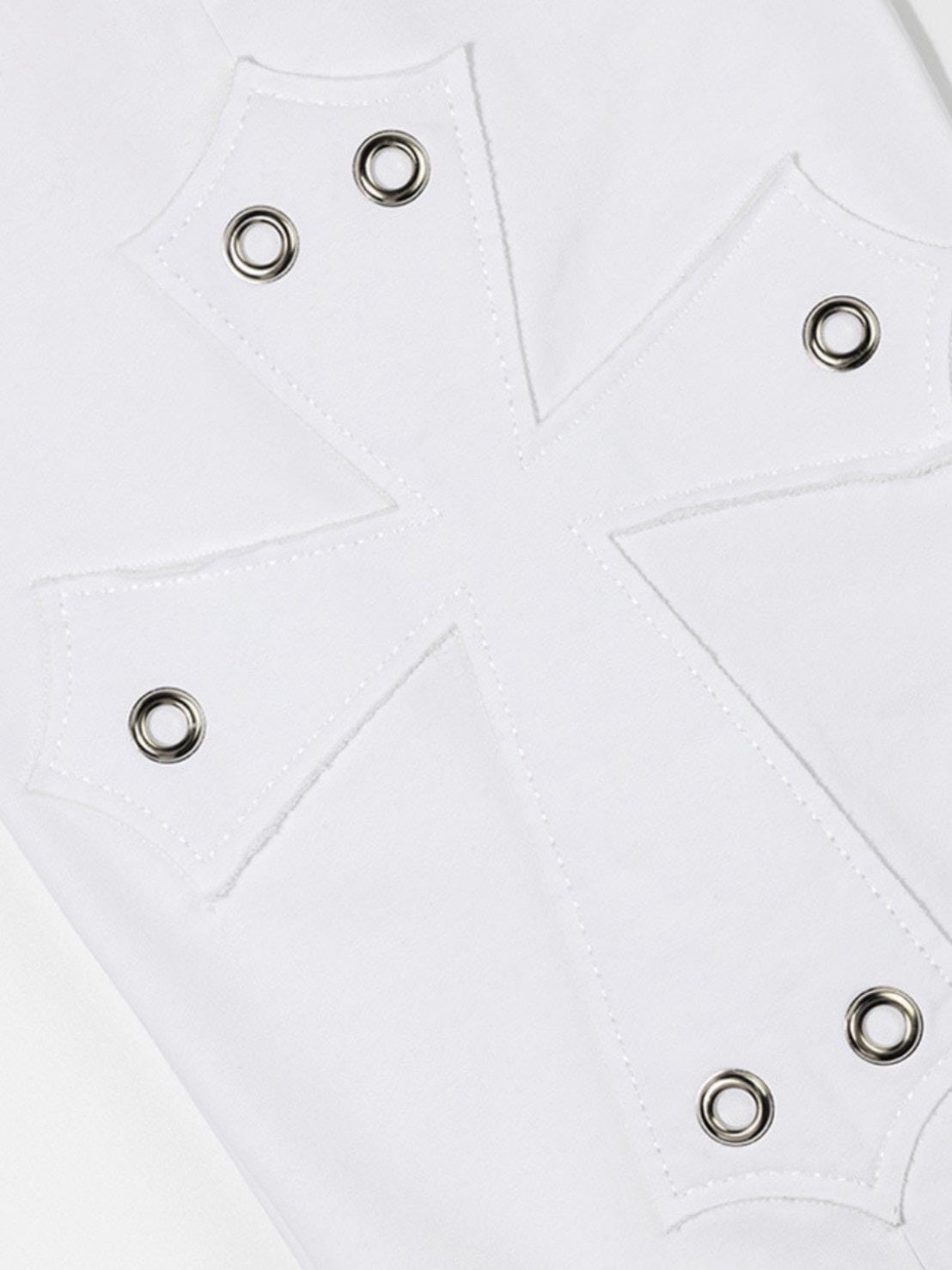【FANCY CLUB】BIG CROSS EYELET SWEATPANTS