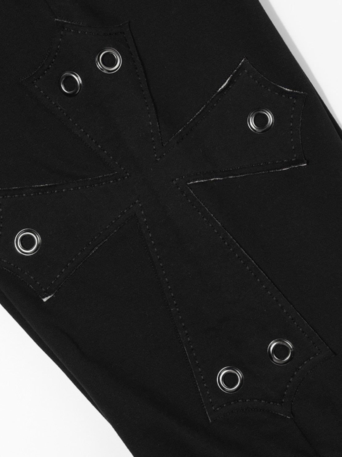 【FANCY CLUB】BIG CROSS EYELET SWEATPANTS