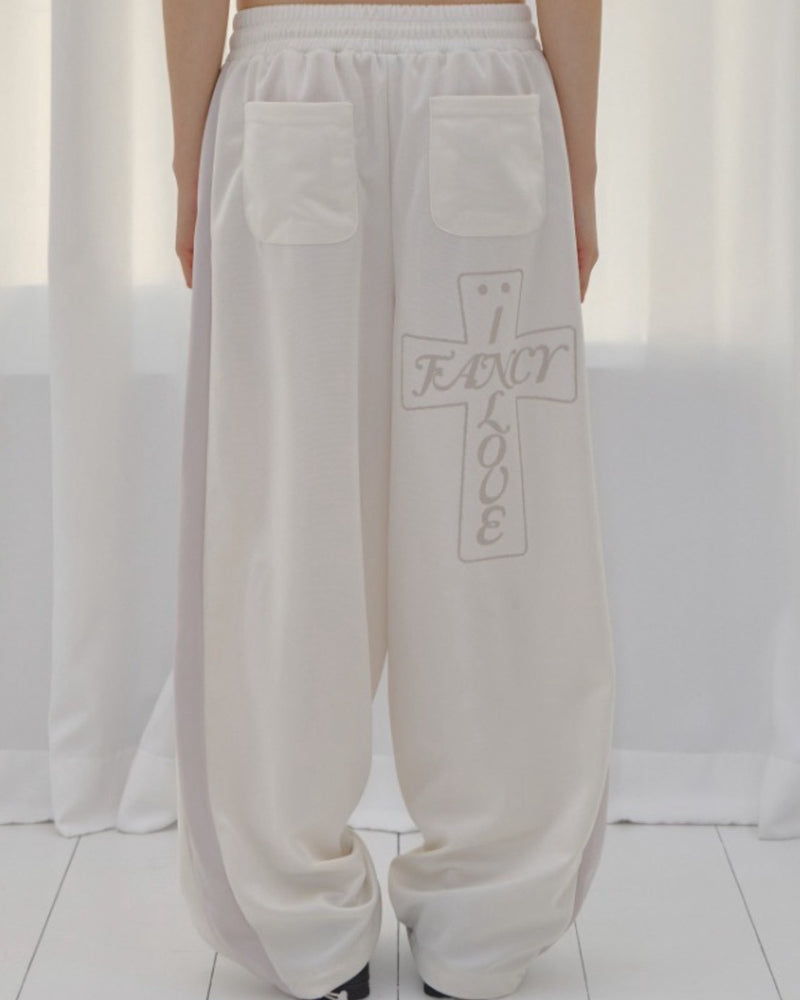 【FANCY CLUB】FROSS GLOSSY TRACK PANTS