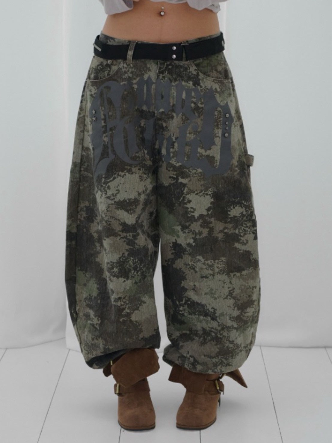 【FANCY CLUB】TOOTH JAM WIDE DENIM PANTS