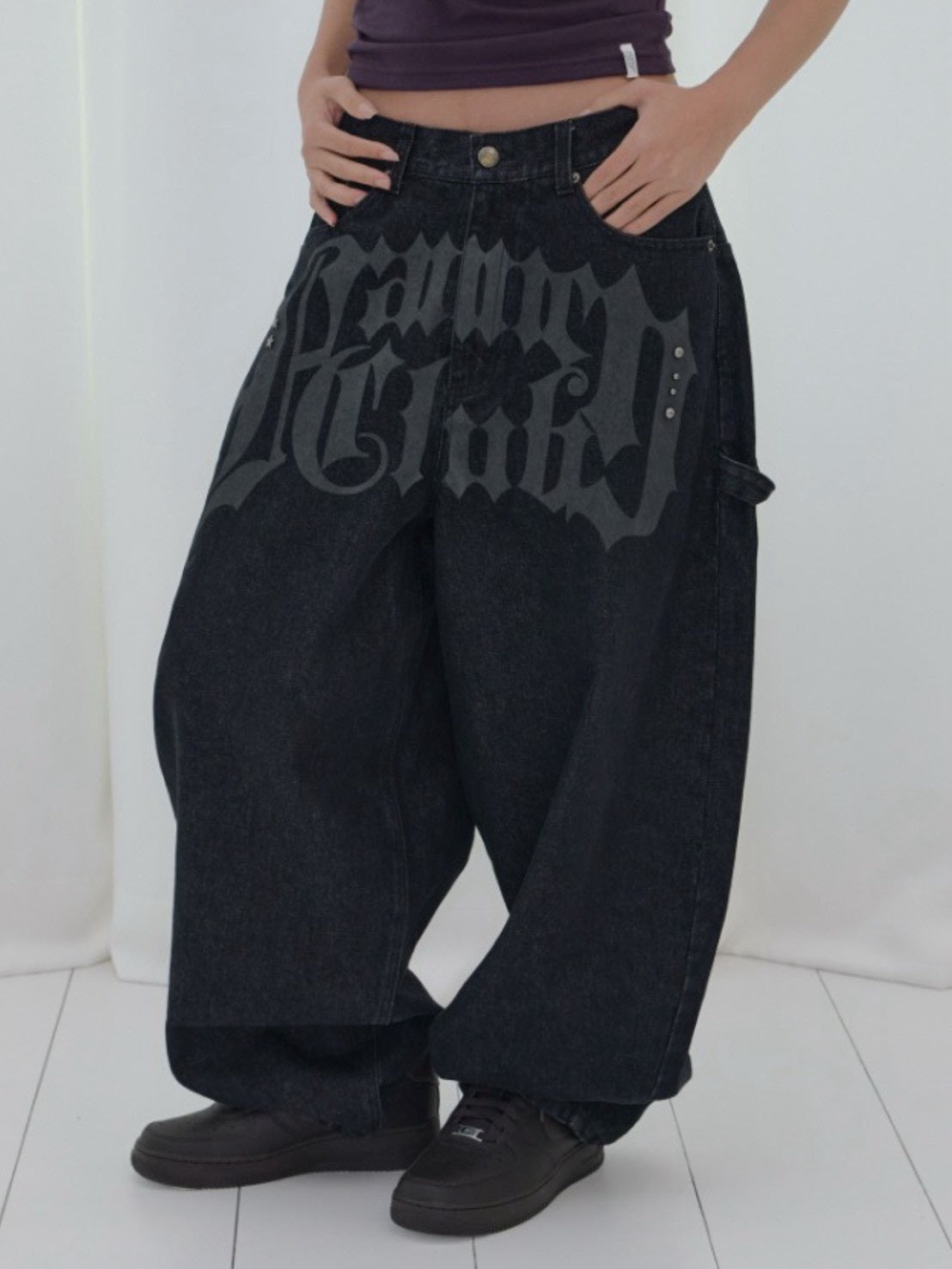 【FANCY CLUB】TOOTH JAM WIDE DENIM PANTS