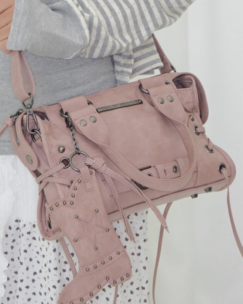 【FANCY CLUB】BELTED WASHING COATING MINI BAG