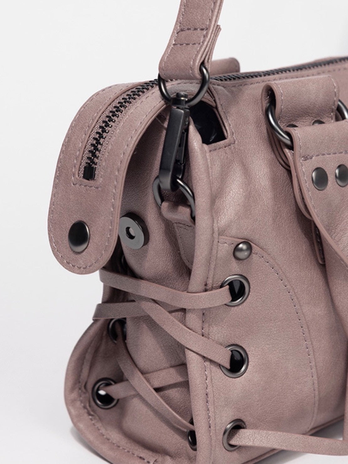 【FANCY CLUB】BELTED WASHING COATING MINI BAG