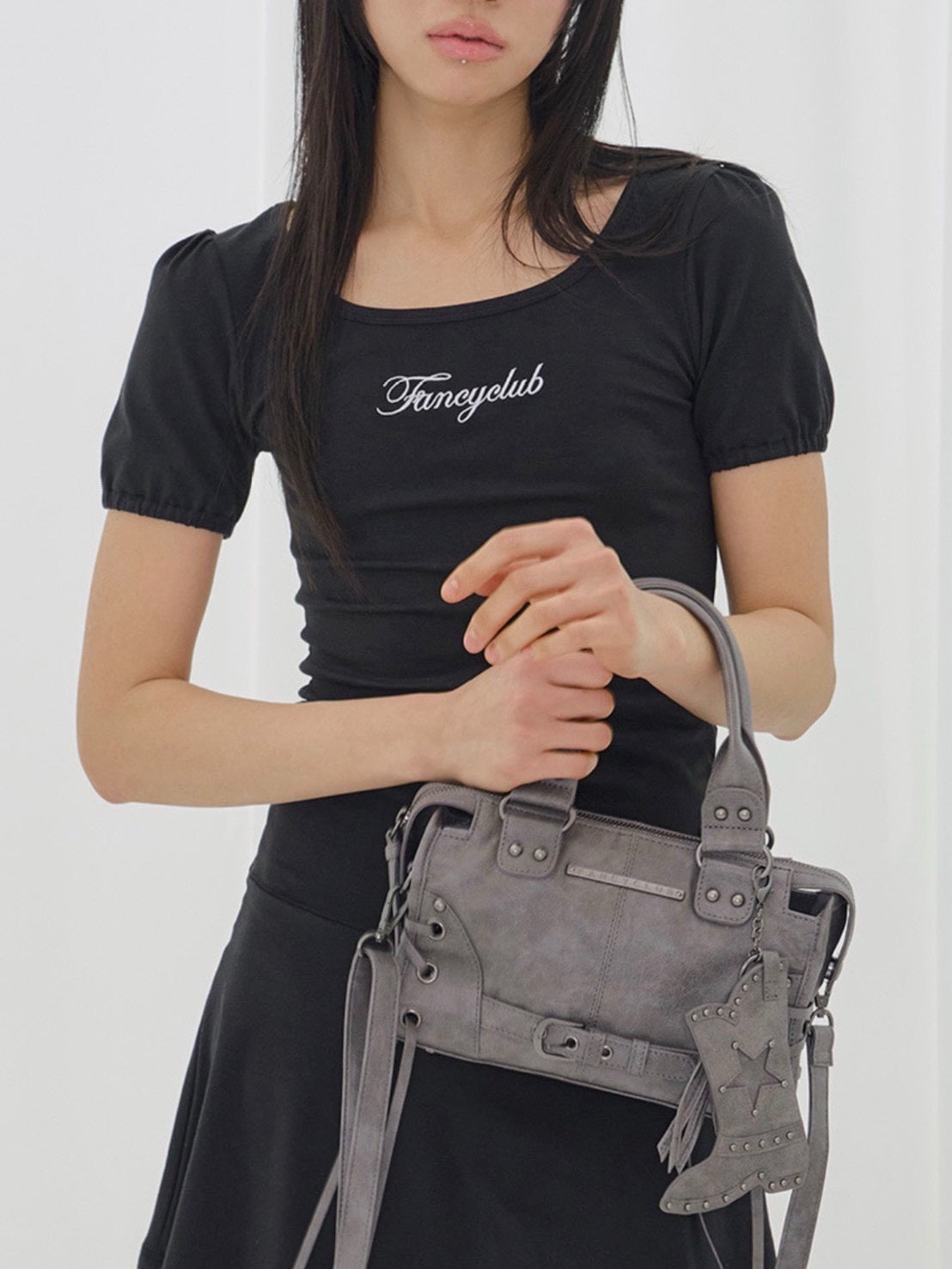 【FANCY CLUB】BELTED WASHING COATING MINI BAG