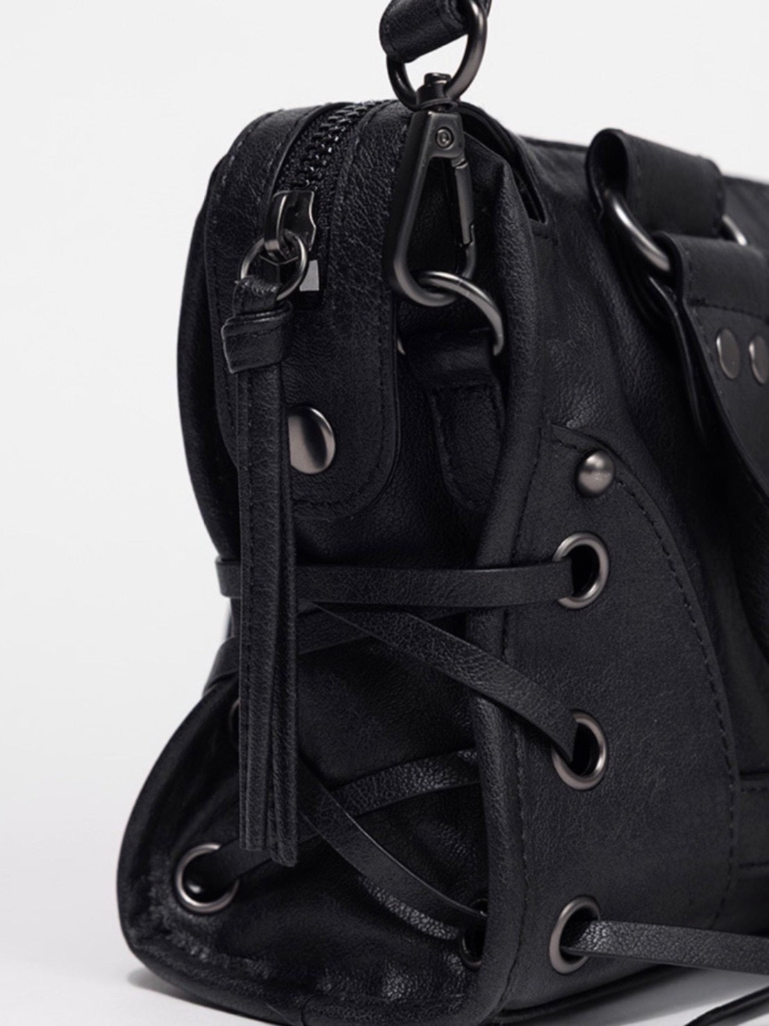 【FANCY CLUB】BELTED WASHING COATING MINI BAG