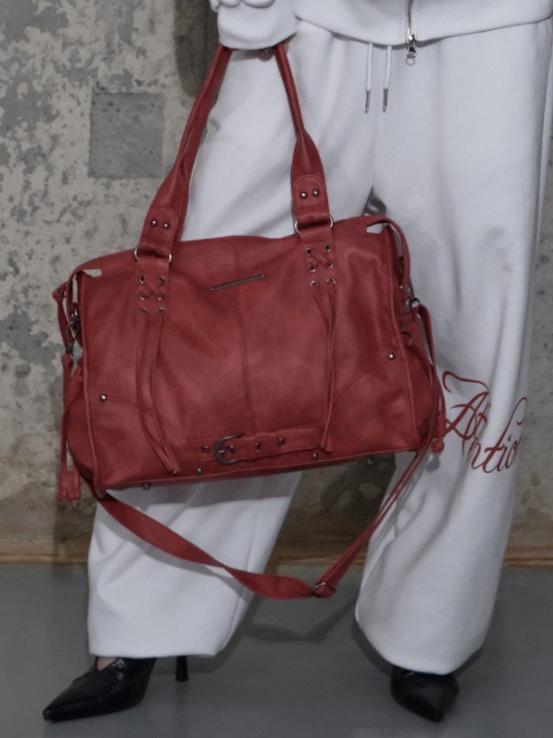 【FANCY CLUB】BELTED WASHING COATING BAG