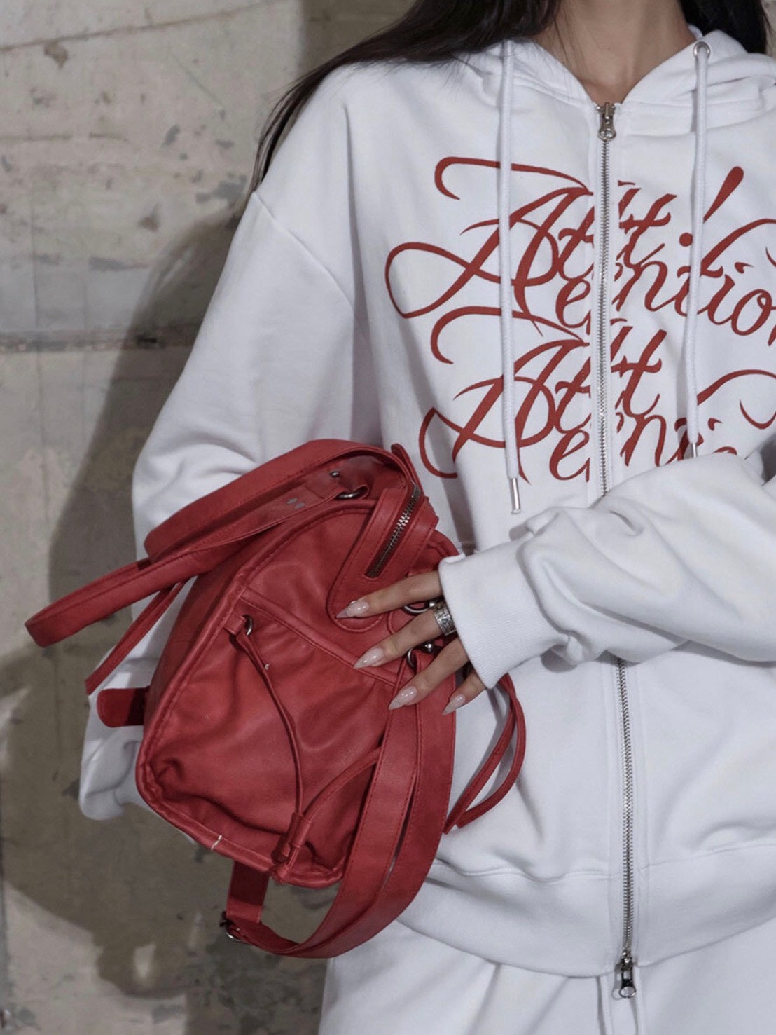 【FANCY CLUB】BELTED WASHING COATING BAG