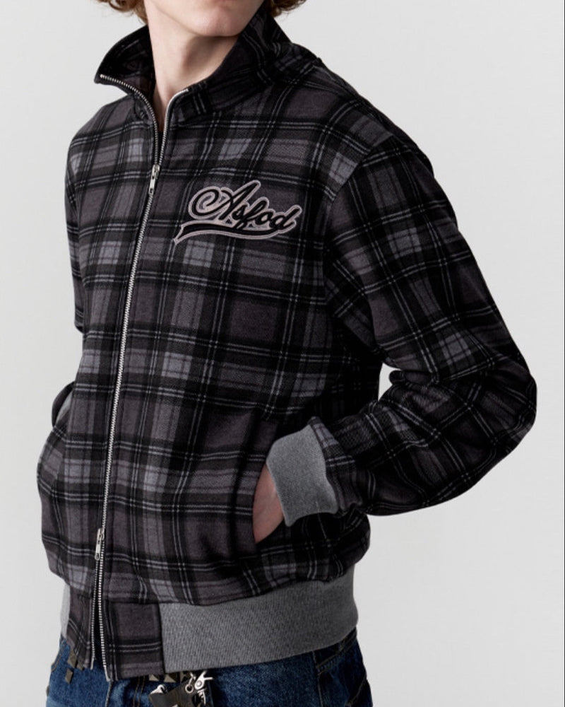 【ESC STUDIO】ASFOD check zip-up jacket