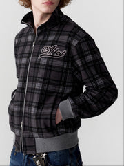 【ESC STUDIO】ASFOD check zip-up jacket