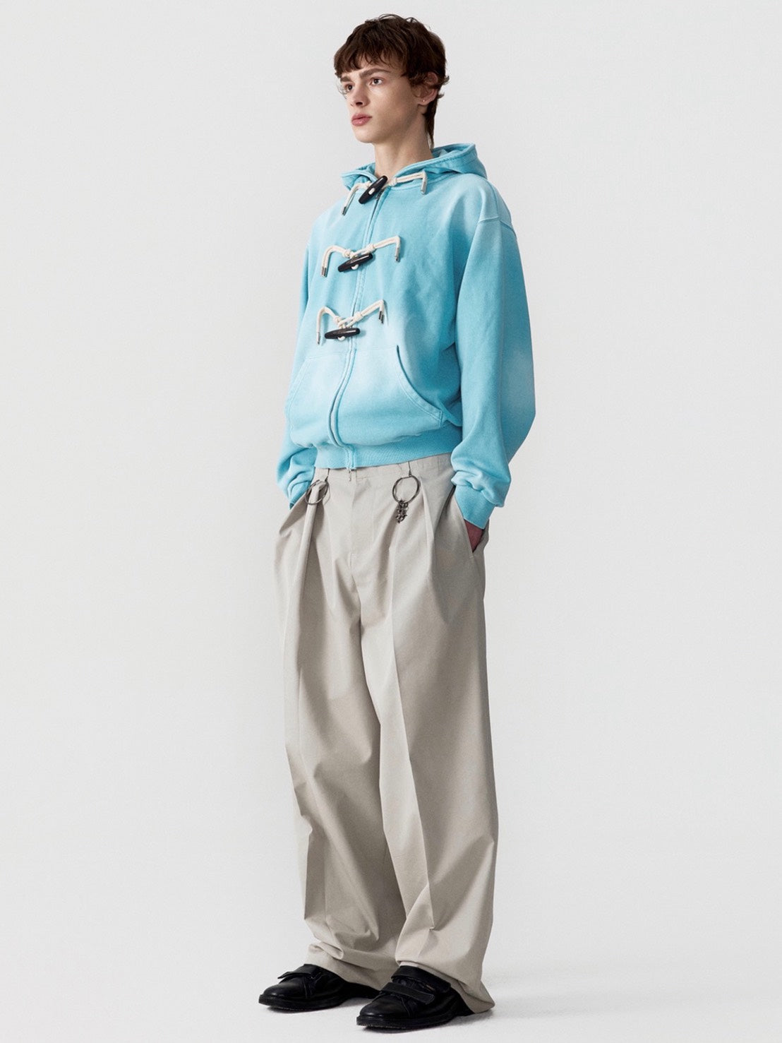 【ESC STUDIO】toggle button hoodie