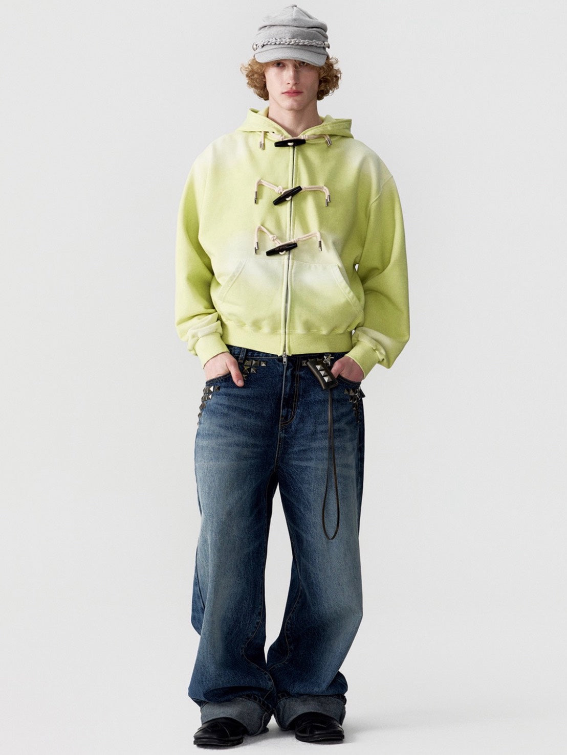 【ESC STUDIO】toggle button hoodie