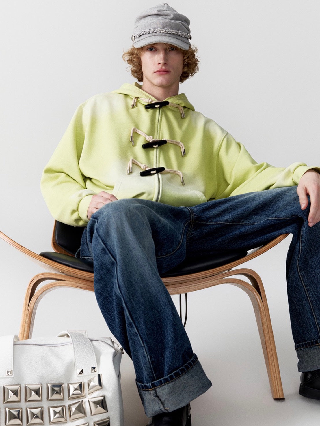 【ESC STUDIO】toggle button hoodie