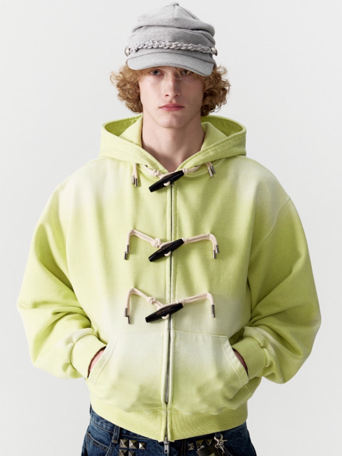 【ESC STUDIO】toggle button hoodie