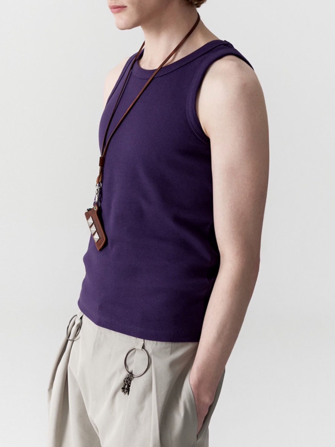 【ESC STUDIO】esc snug ribbed tank top