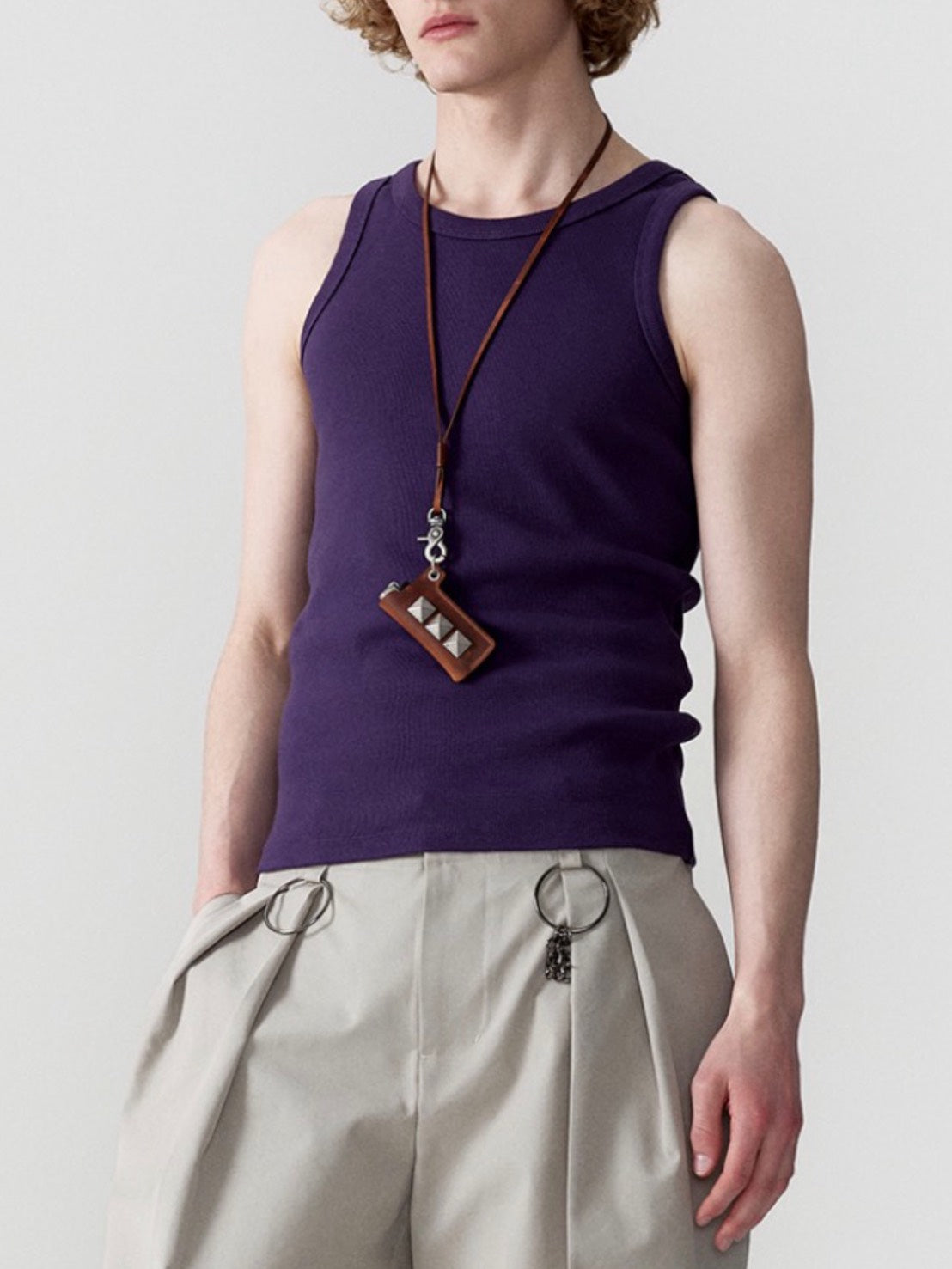 【ESC STUDIO】esc snug ribbed tank top