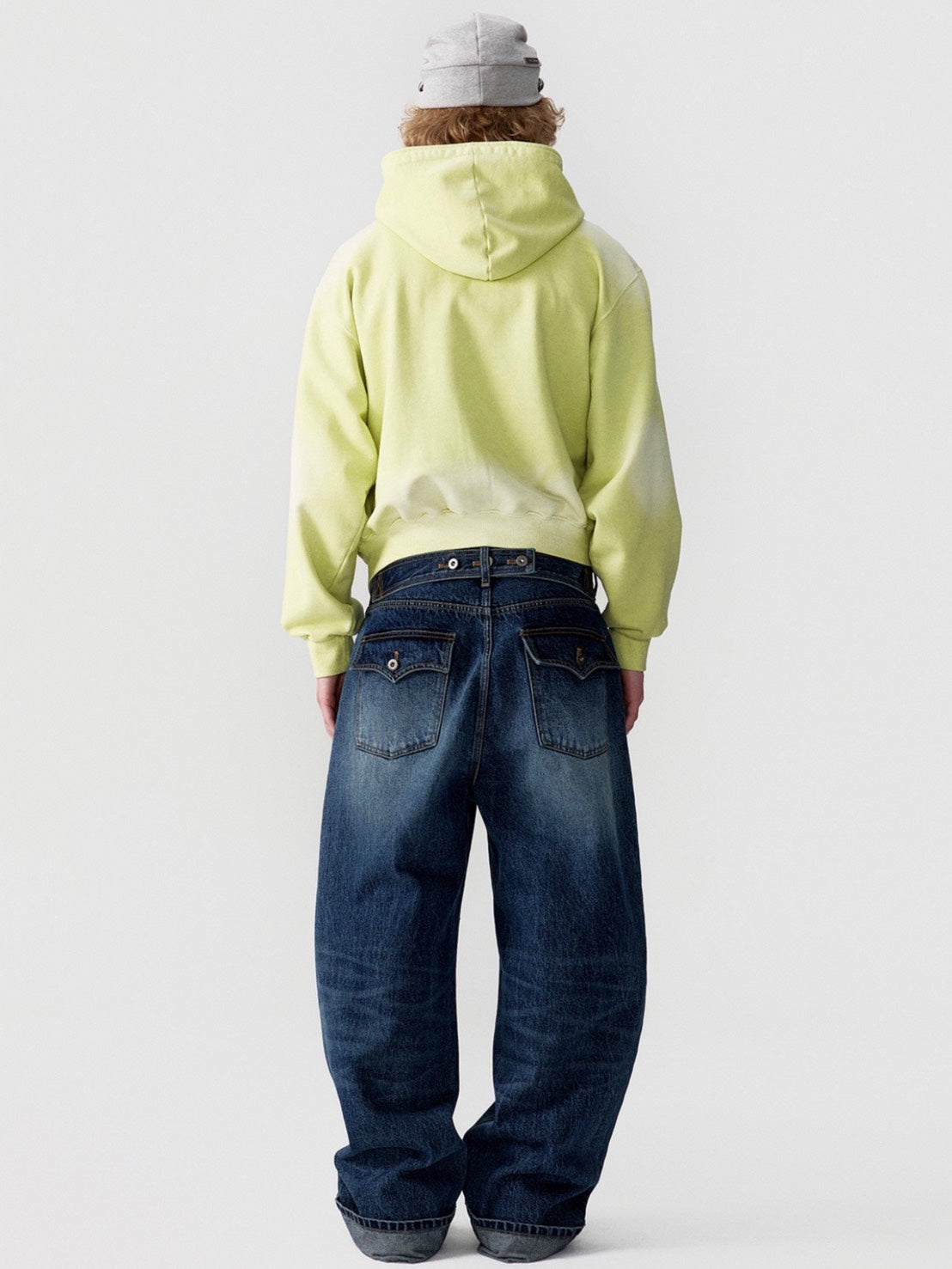 【ESC STUDIO】studded denim roll-up pants