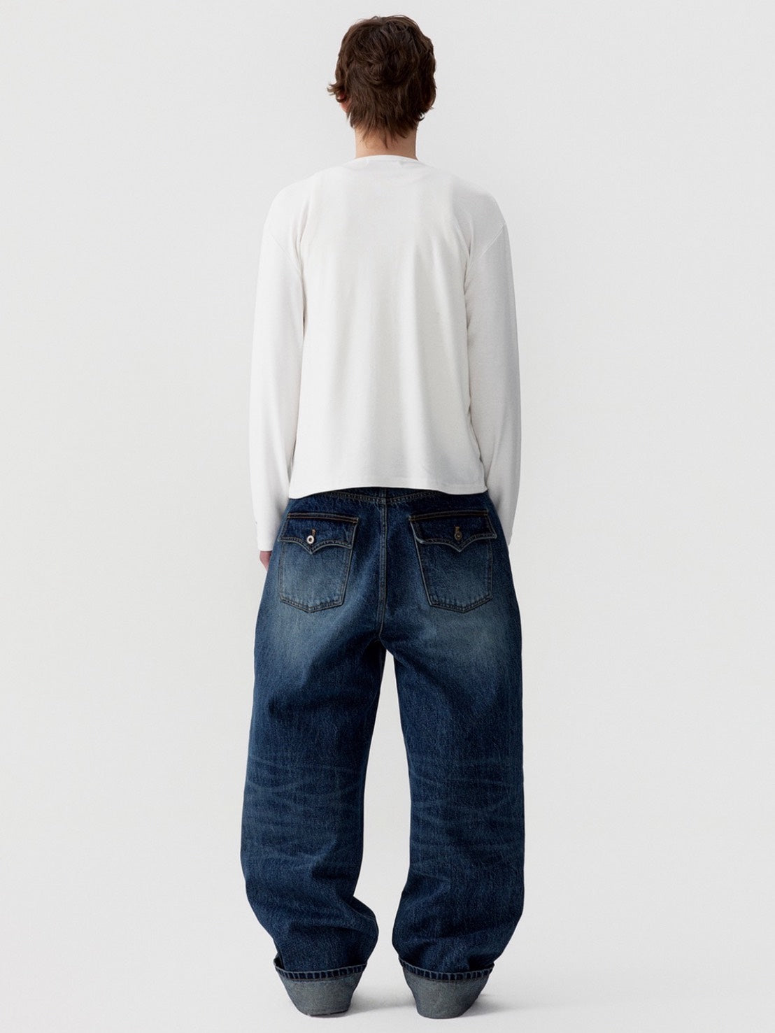 【ESC STUDIO】covered button henley