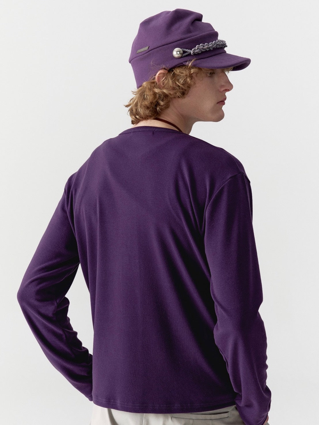 【ESC STUDIO】covered button henley