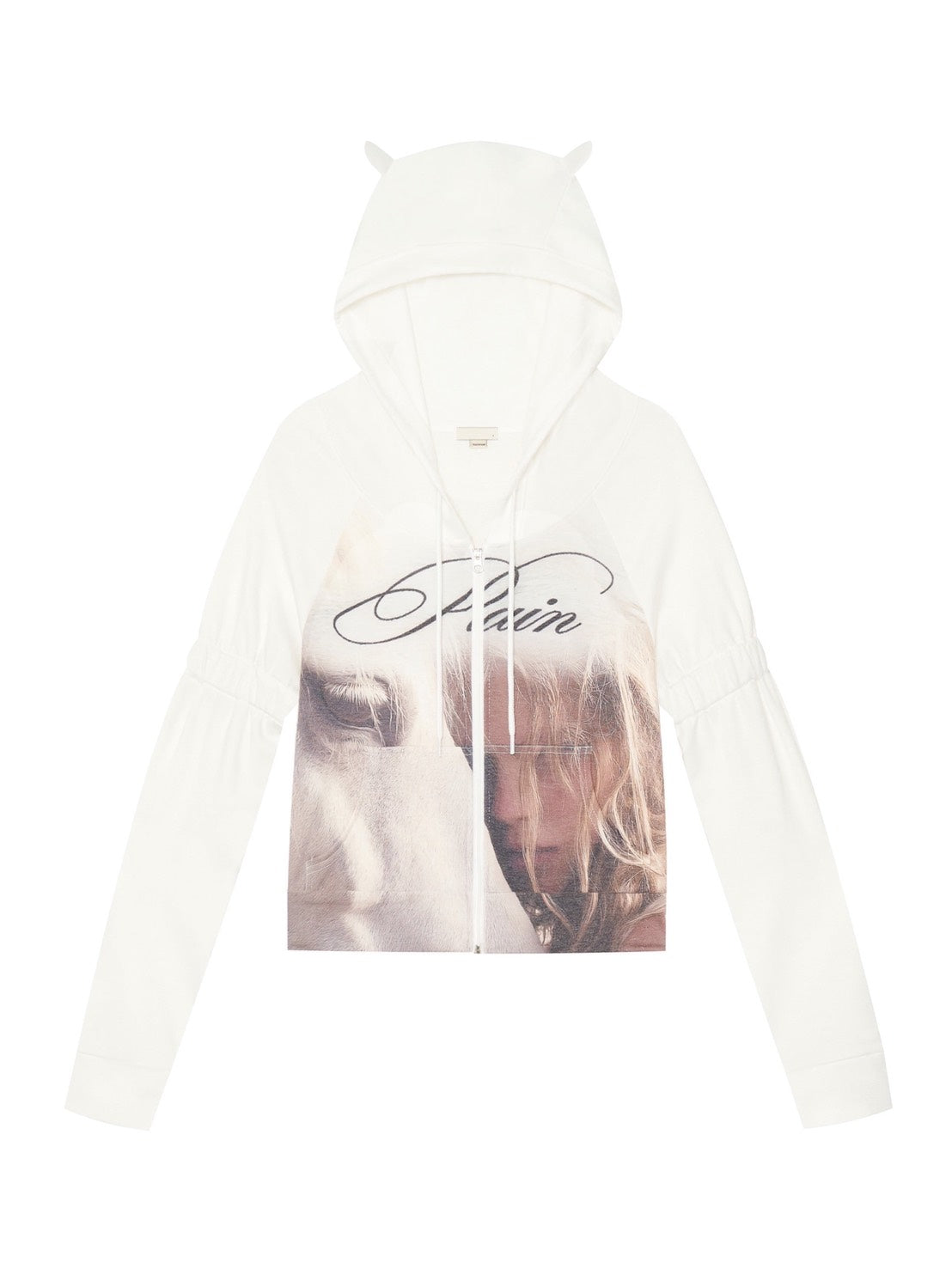 4/24 再入荷【bonnae】Ear zip hoodie