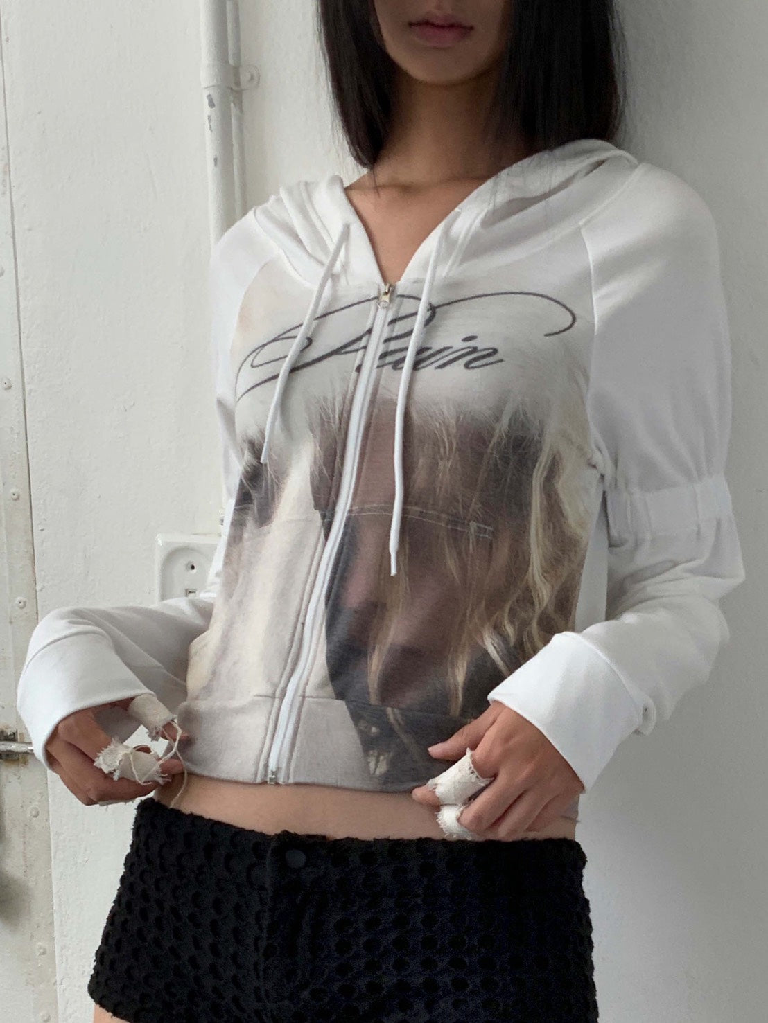 4/24 再入荷【bonnae】Ear zip hoodie