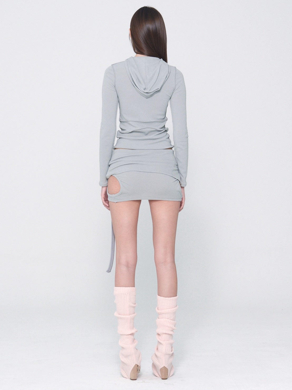 【bonnae】Corset line hoodie cardigan