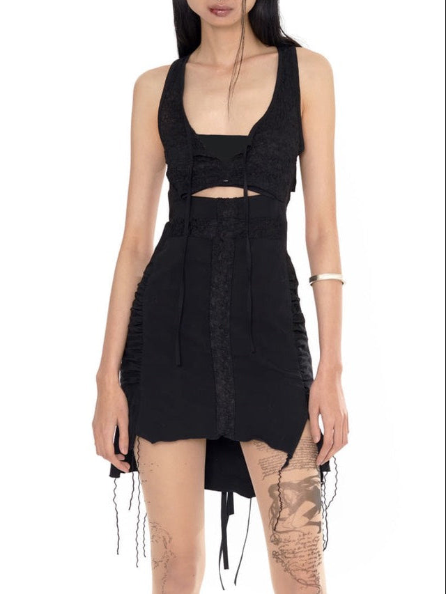 【bonnae】cross cut out dress