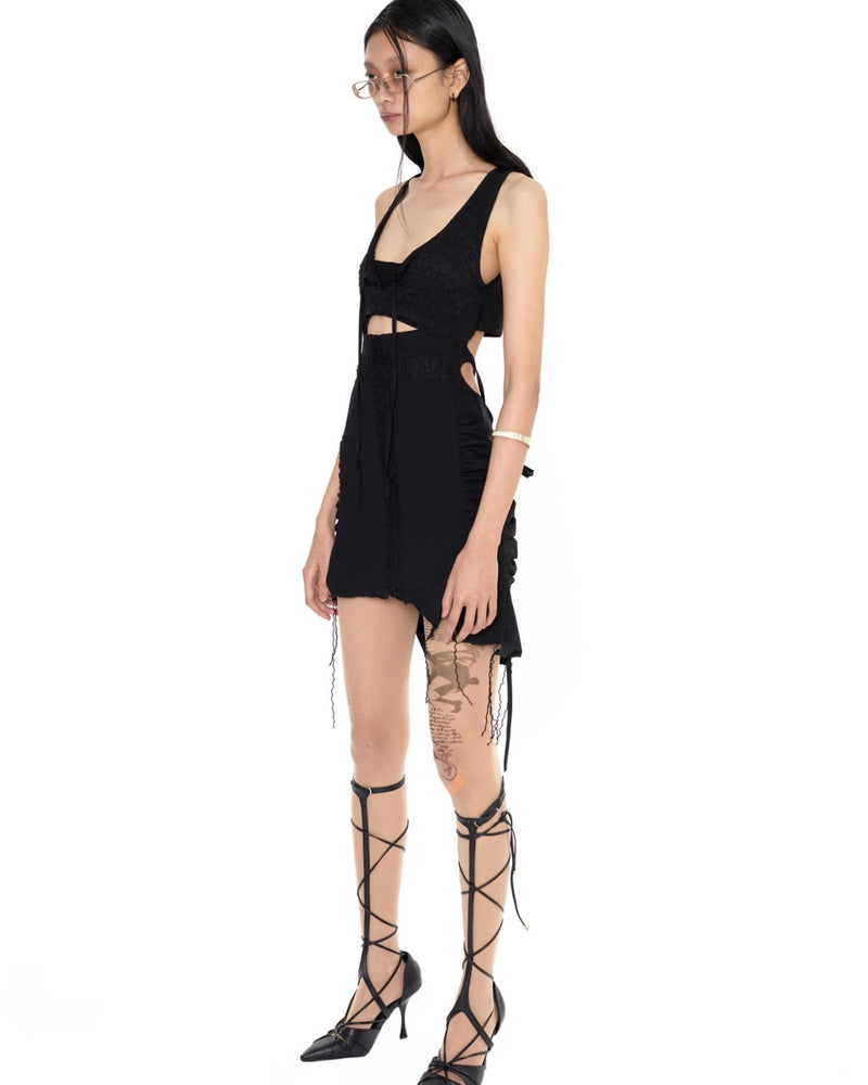 【bonnae】cross cut out dress