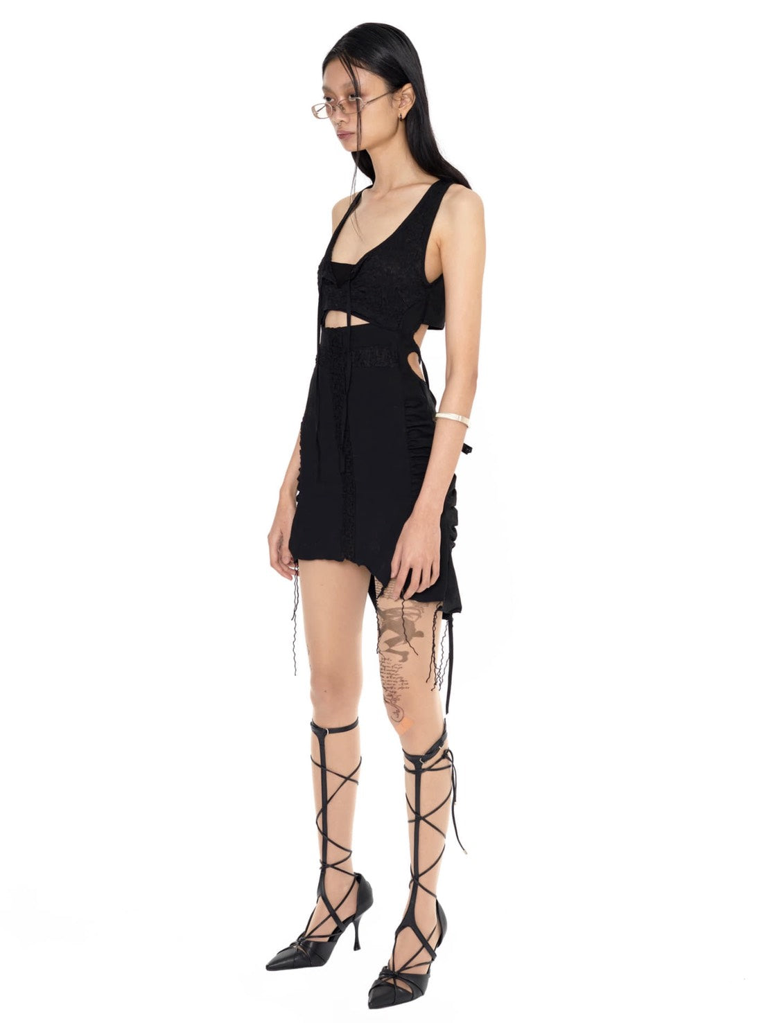 【bonnae】cross cut out dress