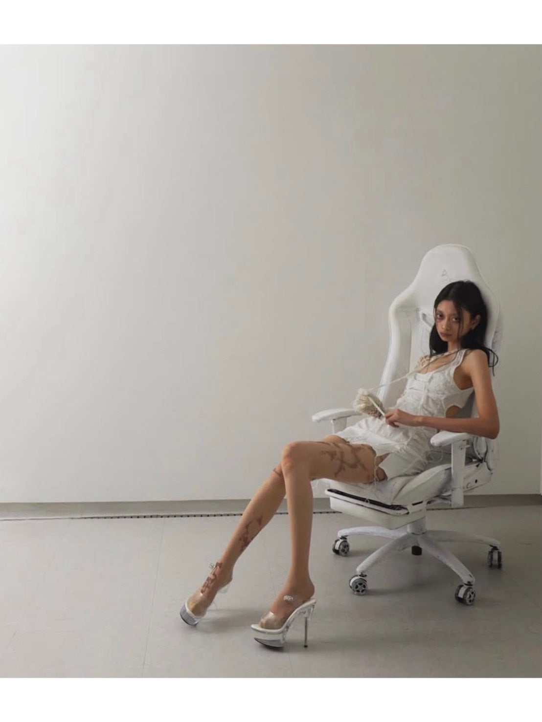 【bonnae】cross cut out dress