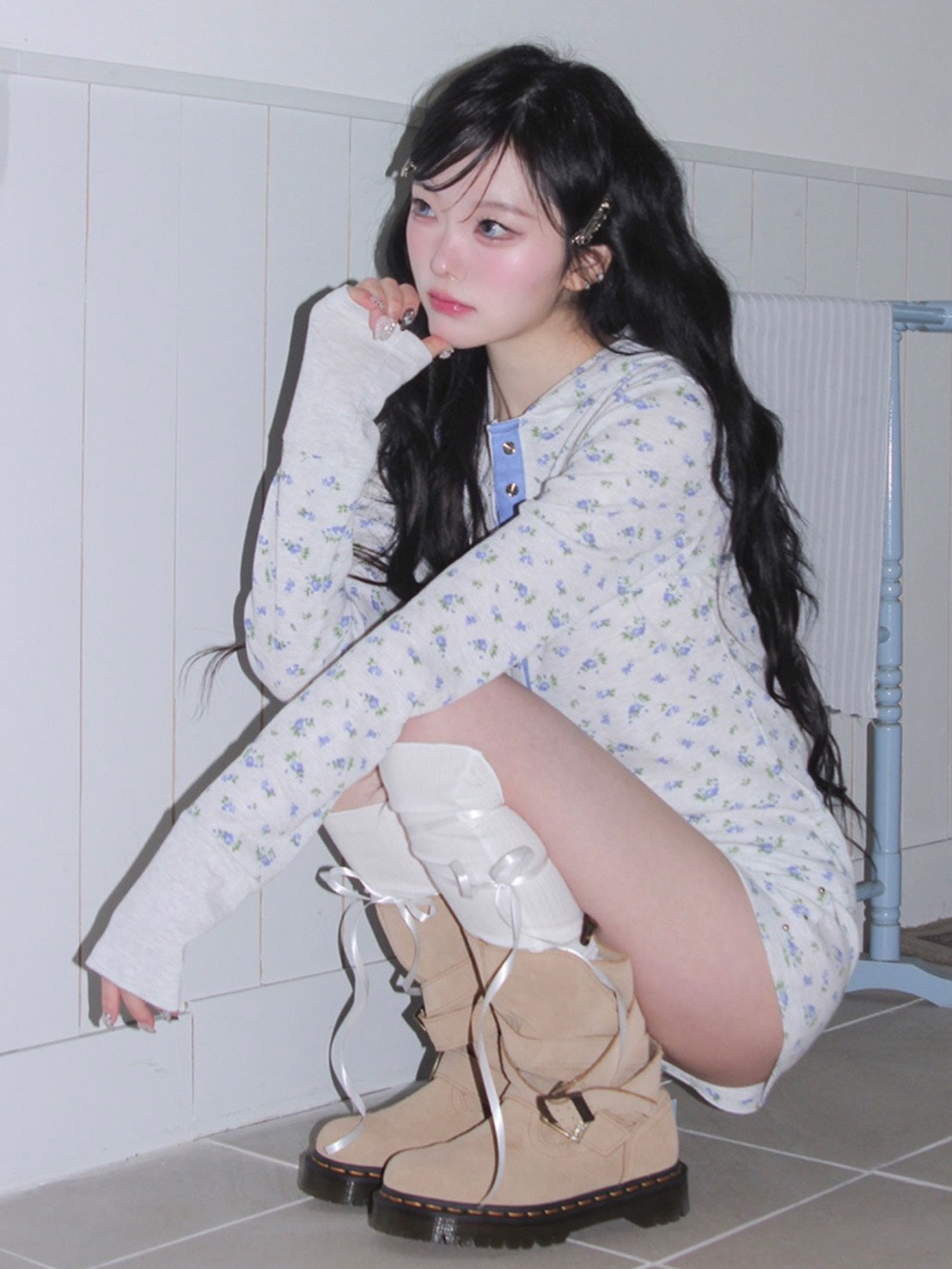 【CHERRYQUIRI】soft cozy waffle hoodie