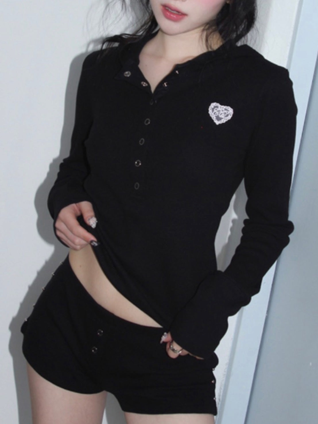 【CHERRYQUIRI】soft cozy waffle hoodie