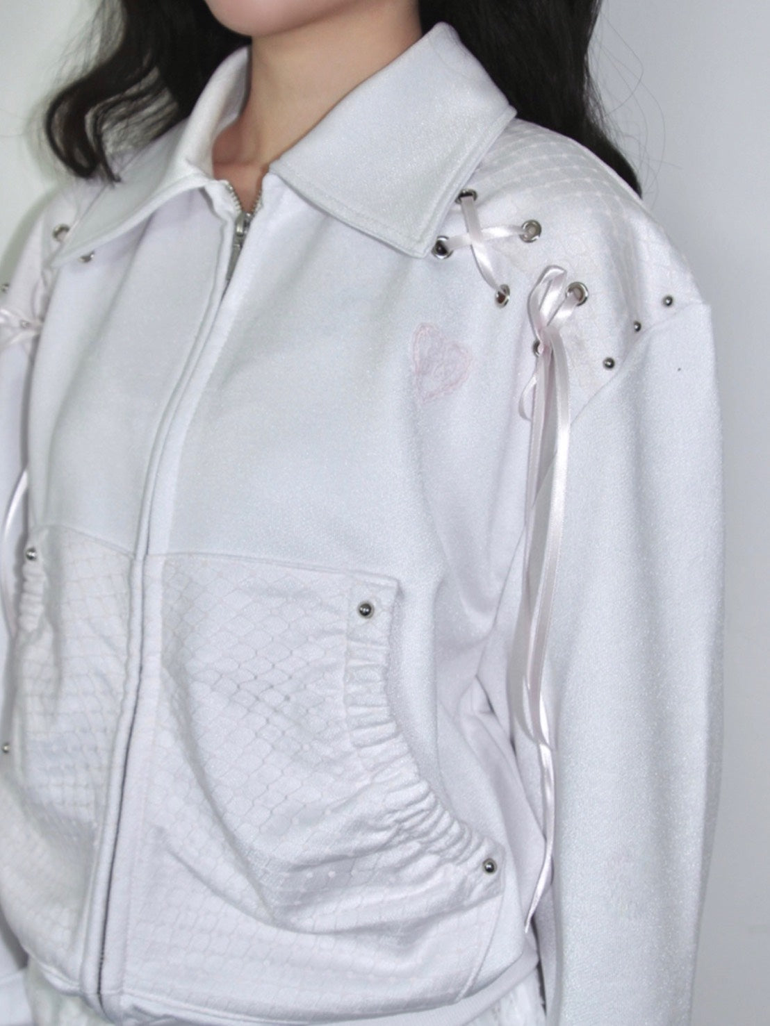 【CHERRYQUIRI】angel corset jersey zip up