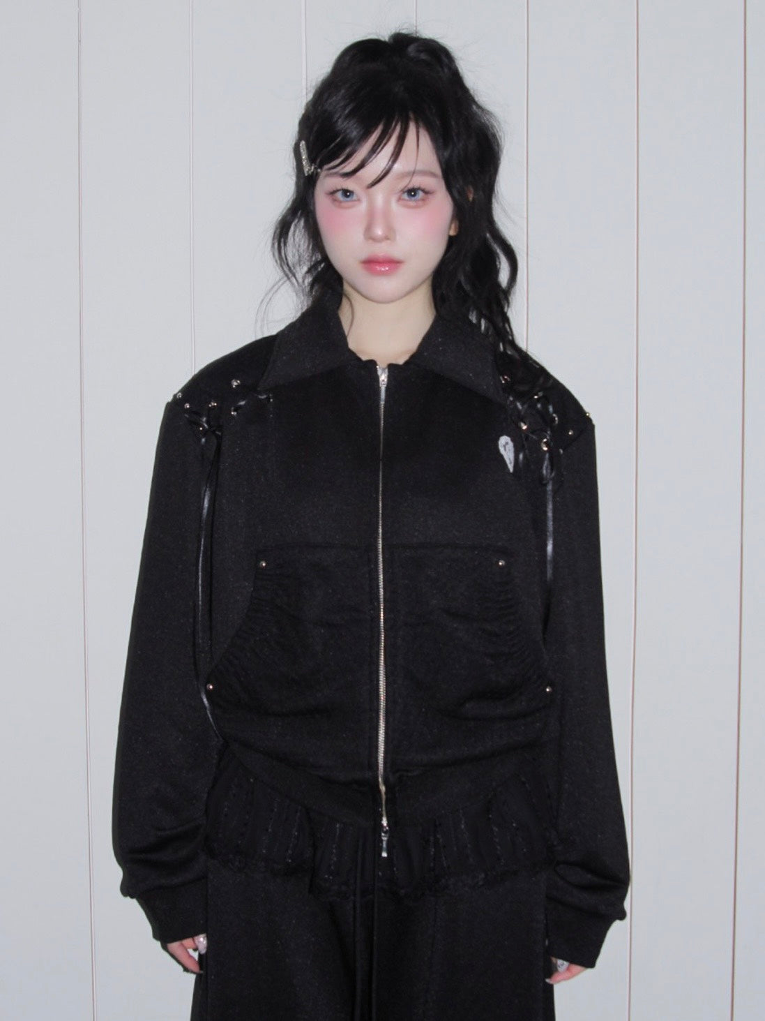 【CHERRYQUIRI】angel corset jersey zip up