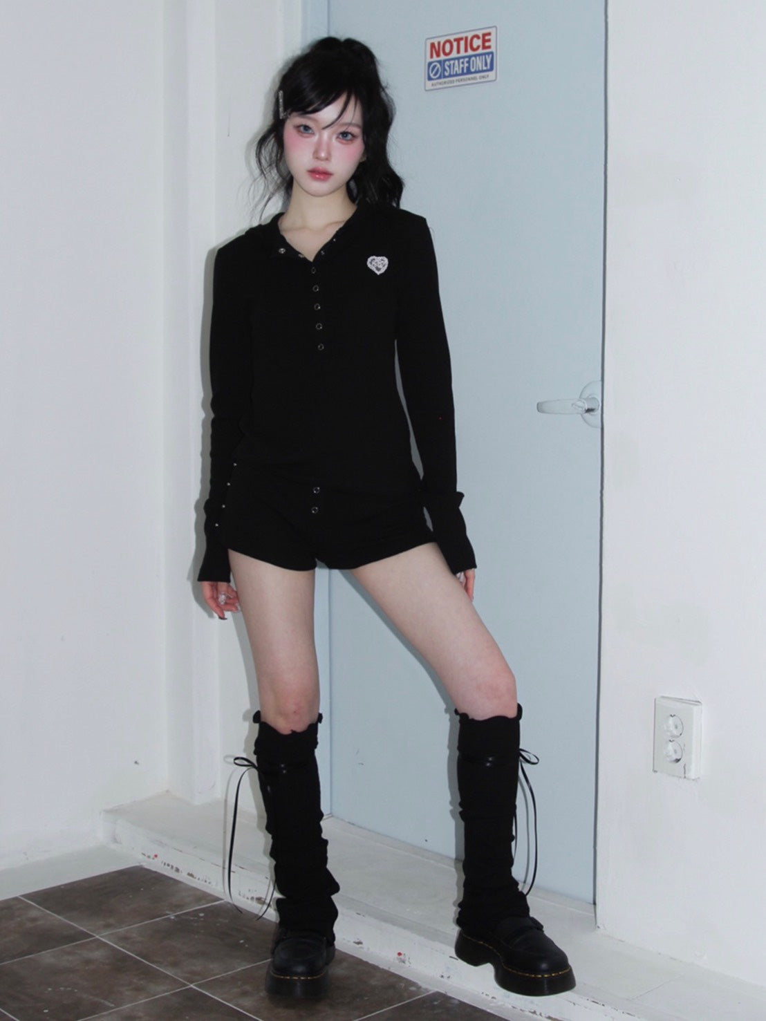 【CHERRYQUIRI】soft waffle mini shorts